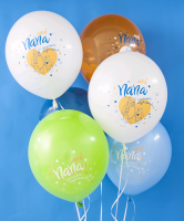 Шар (12''/30 см) Мой Папа-Самый Лучший (мишки), Ассорти, пастель, 2 ст, 50 шт.