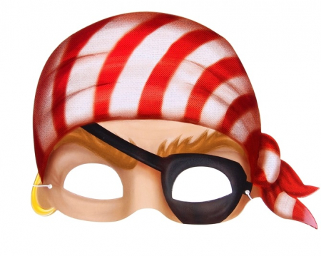 Маска карнавальная "Пират с повязкой ", 21,1х15,5 см, 1шт.