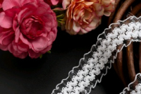 Тесьма эластичная (3см*10ярд), белый, 1 шт.