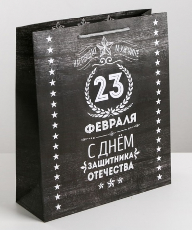 Пакет подарочный (23*27*8см), Защитнику, 1 шт.