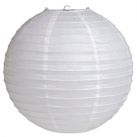 Декоративное украшение (30 см), "Шар Латтерн", Белый, 1 шт.