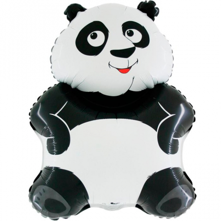 Шар (32''/81 см) Фигура, Большая панда, Белый, 1 шт. 