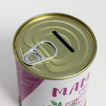 Копилка-банка металл "Мама, счастье измеряется твоими улыбками", 1 шт.