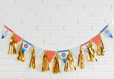 Гирлянда с тишью "Морская", 200 см, 1 шт.