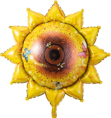 Шар (28''/71см) Цветок, Подсолнух, 1 шт.
