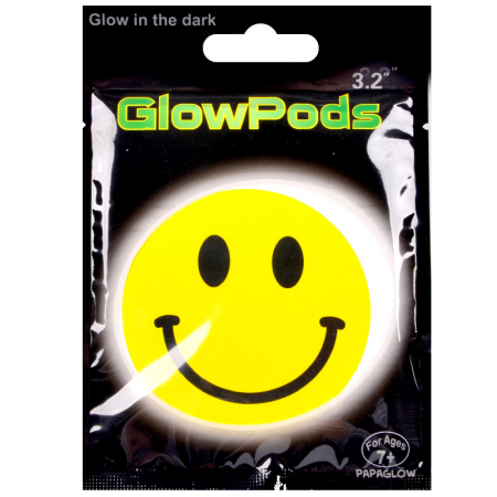 Светящаяся наклейка, Смайл, 1 шт.