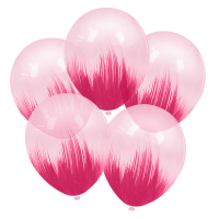 Шар (12''/30 см) Браш, Красный хрусталь, кристалл, 5 шт.