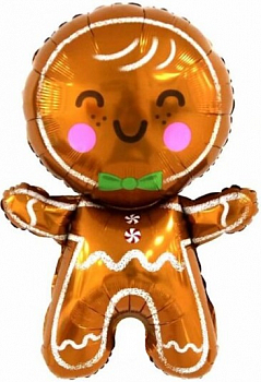 Шар (31''/79 см) Фигура, Пряничный человечек, 1 шт. Шар (31''/79 см) Фигура, Пряничный человечек, 1 шт.