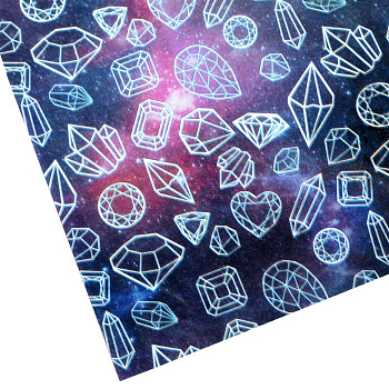 Бумага упаковочная тишью (50*70см), Космос, 1 шт.