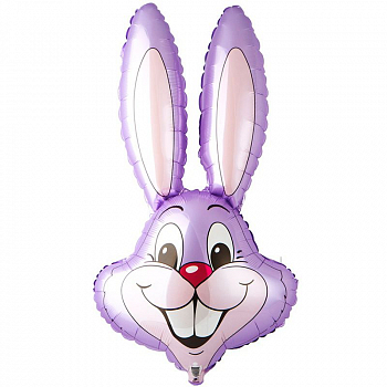 Шар (35"/89см) Фигура, Заяц, Сиреневый, 1 шт. Шар (35"/89см) Фигура, Заяц, Сиреневый, 1 шт.