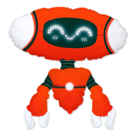 99 Шар (27"/68см) Фигура, Робот красный, 1 шт.