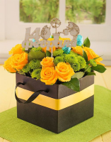 Топпер (12,5*7 см) "14 февраля, ёжики", Дарим Красиво, неокраш., на шпажке, 1 шт.