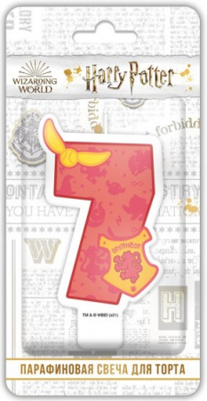 Свеча Цифра, 7 Гарри Поттер, Чиби, 7 см, 1 шт.
