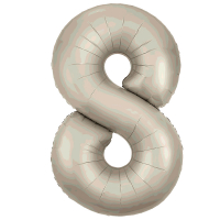 Шар (40"/102см) Цифра "8" Мистик крем Slim в упаковке, 1 шт.