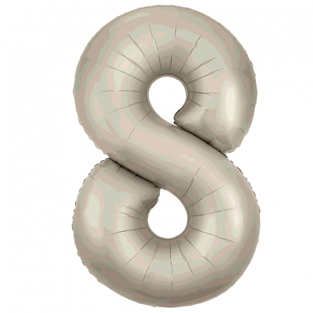 Шар (40"/102см) Цифра "8" Мистик крем Slim в упаковке, 1 шт.