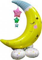 12 Шар (50''/127см) Ходячая Фигура, Полумесяц и звезды, 1 шт. в упак.