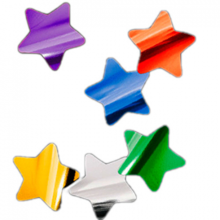 Конфетти фольгированные (3см), Звезды, ассорти, 500 гр.