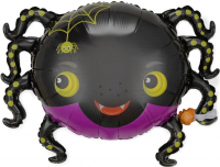 3dd69e21_d4d9_11eb_9220_3cecef035c95_8f2e222b_11bb_11ec_9220_3cecef035c95 Шар (27''/69 см) Фигура, Паук и паутинка, Черный, 1 шт.