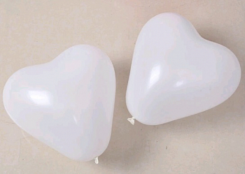 Сердце (16"/41см) Белый (005), пастель, 9 шт.