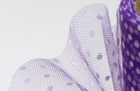 Фатин в горошек 15 см*10 ярд (SF-2941) темно-фиолетовый №20, 1 шт.