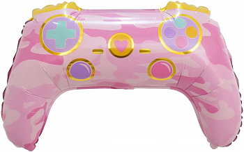 Шар (25''/64см) Фигура, Геймпад, Розовый, 1 шт. Шар (25''/64см) Фигура, Геймпад, Розовый, 1 шт.
