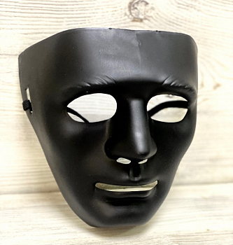 Маска пластиковая чёрная "Мим", 1 шт.