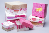 Коробка прямоугольная (19,5х12х7,5см), Мазки, 1 шт.