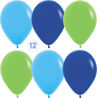 Шар (12''/30см) Ассорти для мальчика (031/040/041), Пастель, 10 шт.