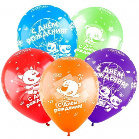 Шар (12"/30см) Ми-ми-мишки, СДР, Ассорти, Пастель, 50 шт.