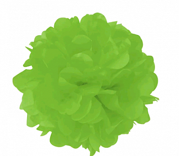 Декоративное украшение "Помпон" 20 см, зеленый, 1 шт. 