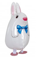 12 Шар (24''/61см) Ходячая Фигура, Заяц, Белый, 1 шт.