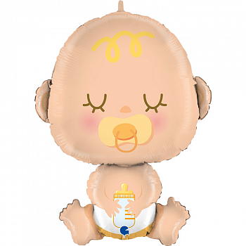 Шар (31''/79 см) Фигура, Малыш с бутылочкой, 1 шт. Шар (31''/79 см) Фигура, Малыш с бутылочкой, 1 шт.