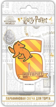 Свеча Цифра, 6 Гарри Поттер, Чиби, 7 см, 1 шт.