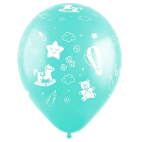 Шар (12"/30см) Новорожденный, ассорти, пастель 5 ст., 100 шт.