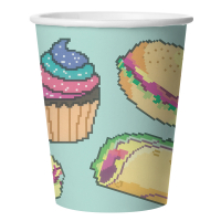 Стаканы (250 мл) Пиксели, Фудкорт, 6 шт.