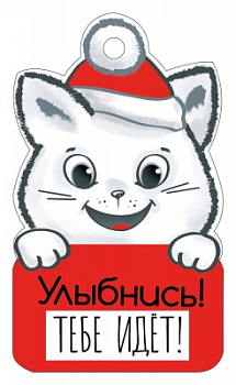 Бирка (5*8,5см), "Улыбнись! Тебе идет!", 1 шт.