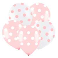 Шар (12"/30см) Горох, Ассорти, Пастель, 5 ст., 50 шт.