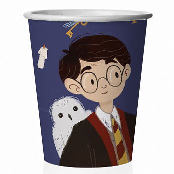 Стаканы бумажные (250мл), Волшебники, Happy Birthday, 6 шт.