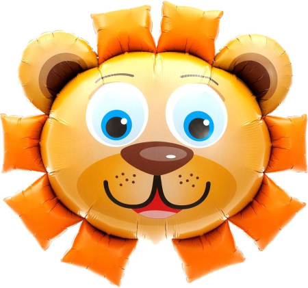 Шар (22''/56 см) Фигура, Голова, Солнечный Лев, 1 шт.