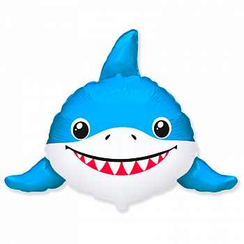 Шар (31"/79см) Фигура, Акуленок голова, 1 шт. Шар (31"/79см) Фигура, Акуленок голова, 1 шт.