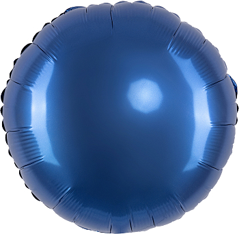 Шар (18''/46см) Круг, Темно-синий, Сатин, 1 шт.