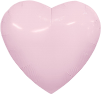 Шар (36''/91см) Сердце, Зефирный, 1 шт. в уп.