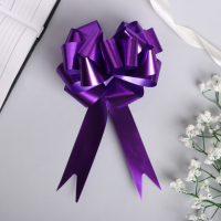 Бант-шар (3см), Фиолетовый, голография, 1 шт.