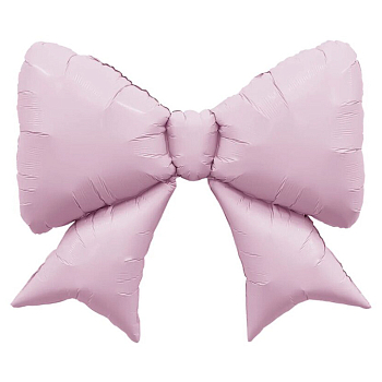 Шар (39"/99см) Фигура, Бант, Зефирный, 1 шт.