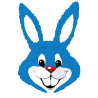 Шар (32''/81 см) Фигура, Заяц, Синий, 1 шт. 