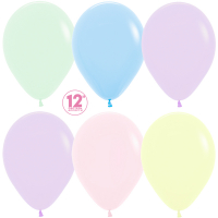 Шар (12''/30см) Ассорти (609/620/630/640/650), Макарунс, 10 шт.