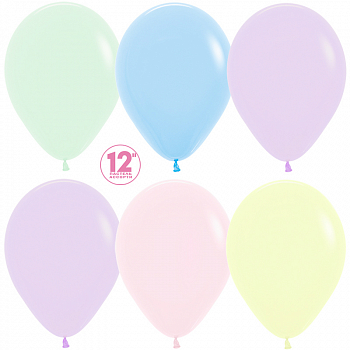 Шар (12''/30см) Ассорти (609/620/630/640/650), Макарунс, 10 шт.