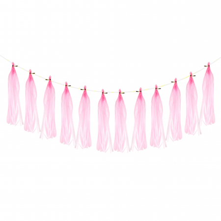 Гирлянда Тассел (35*12см), Нежно-розовый, 12 листов.