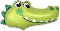 55 Шар (31''/79см) Фигура, Голова, Милый Крокодил, 1 шт.