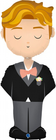 Шар (54''/137 см) Фигура, Красавец Жених, 1 шт. в упак.